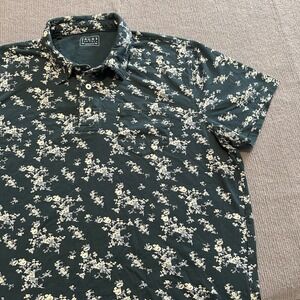 Jachs New York Men's 100% Pima Cotton Polo Floral‎ Green Size XL